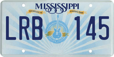 MS license plate LRB145