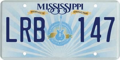 MS license plate LRB147