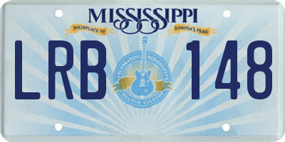 MS license plate LRB148
