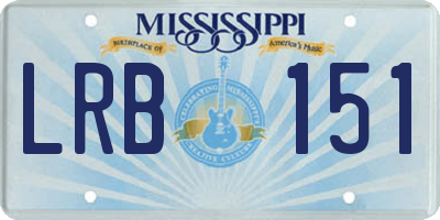 MS license plate LRB151