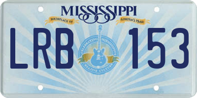 MS license plate LRB153