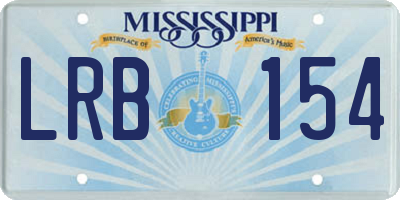 MS license plate LRB154
