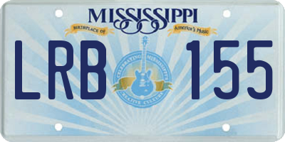 MS license plate LRB155