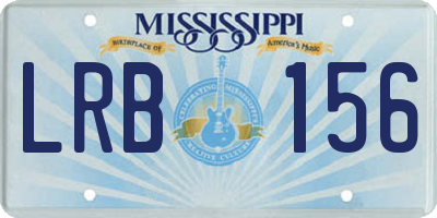 MS license plate LRB156