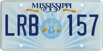 MS license plate LRB157