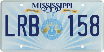 MS license plate LRB158