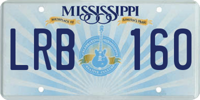 MS license plate LRB160