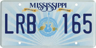 MS license plate LRB165