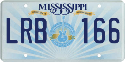 MS license plate LRB166