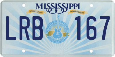 MS license plate LRB167