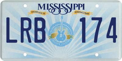 MS license plate LRB174