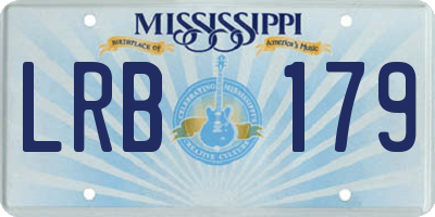 MS license plate LRB179