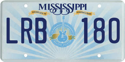 MS license plate LRB180