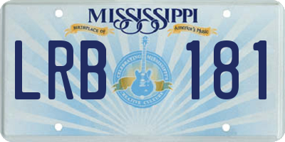 MS license plate LRB181