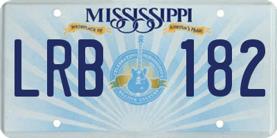 MS license plate LRB182