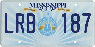 MS license plate LRB187