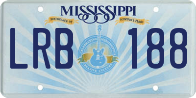 MS license plate LRB188