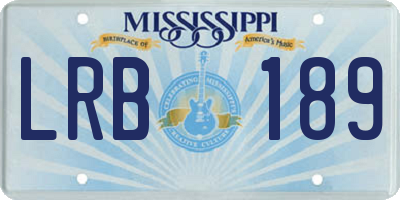 MS license plate LRB189