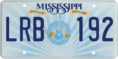 MS license plate LRB192