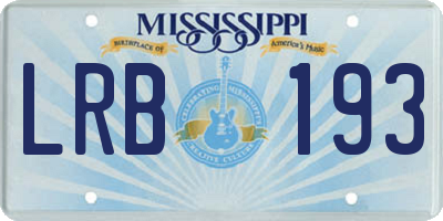 MS license plate LRB193