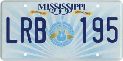 MS license plate LRB195