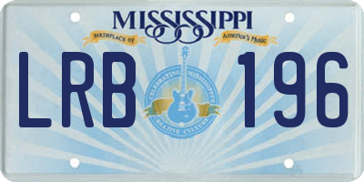 MS license plate LRB196
