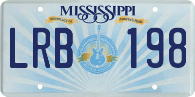 MS license plate LRB198