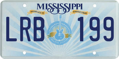 MS license plate LRB199