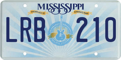 MS license plate LRB210