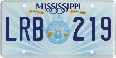 MS license plate LRB219