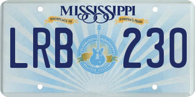 MS license plate LRB230