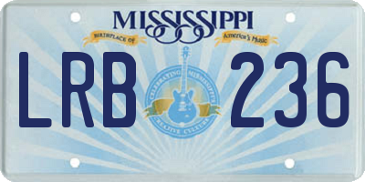 MS license plate LRB236