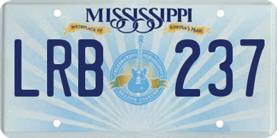 MS license plate LRB237