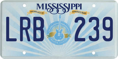 MS license plate LRB239