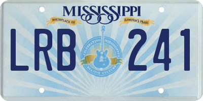 MS license plate LRB241