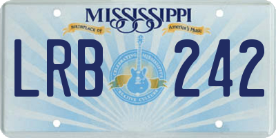 MS license plate LRB242