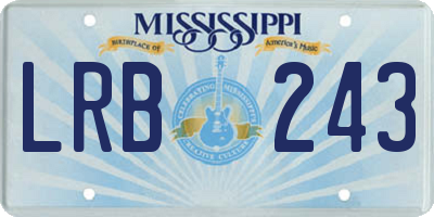 MS license plate LRB243