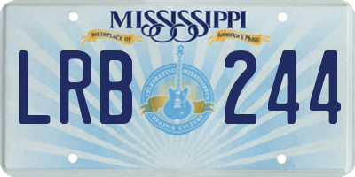 MS license plate LRB244