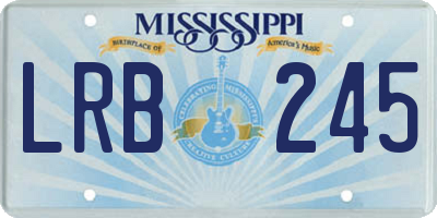 MS license plate LRB245