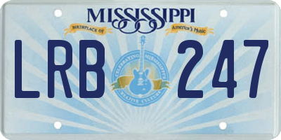 MS license plate LRB247