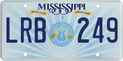 MS license plate LRB249