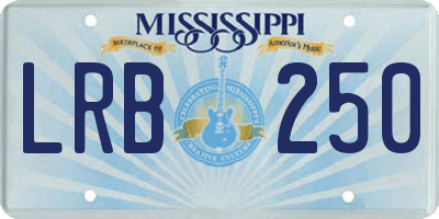 MS license plate LRB250