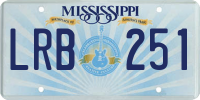 MS license plate LRB251