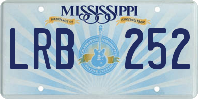 MS license plate LRB252
