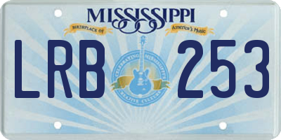 MS license plate LRB253