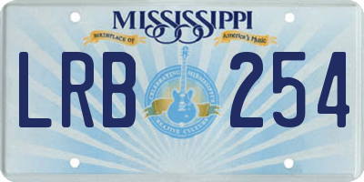 MS license plate LRB254