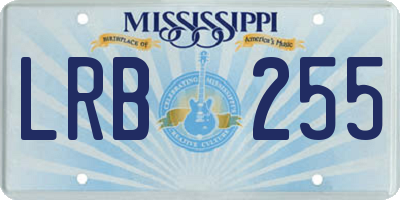 MS license plate LRB255