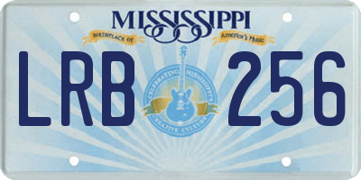MS license plate LRB256