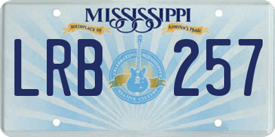 MS license plate LRB257