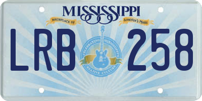 MS license plate LRB258